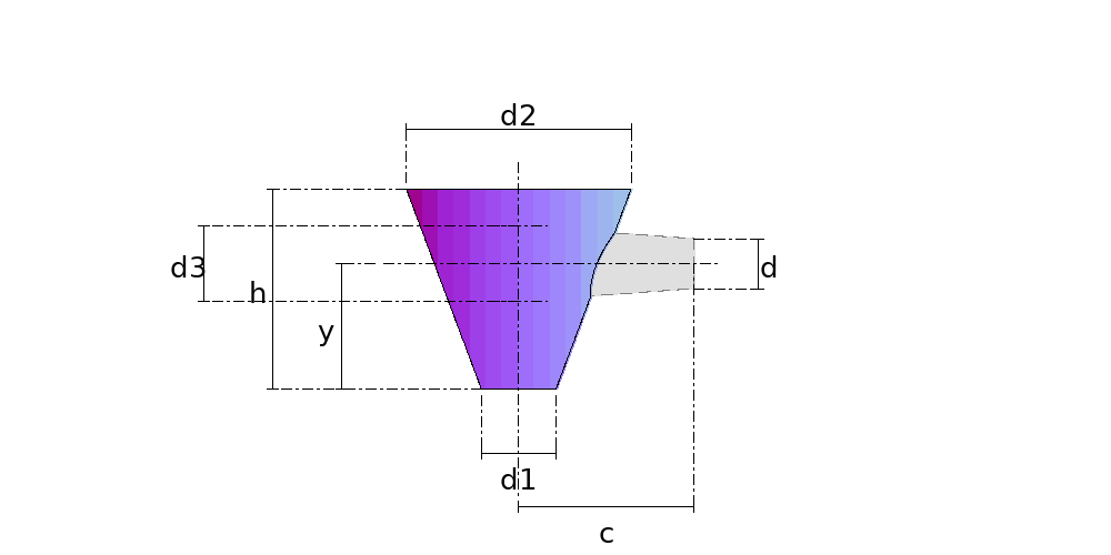 Cone with Conical Tap Hole