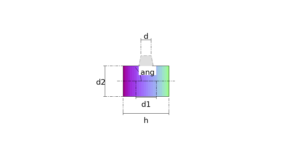 Cylinder with Conical Branch Hole